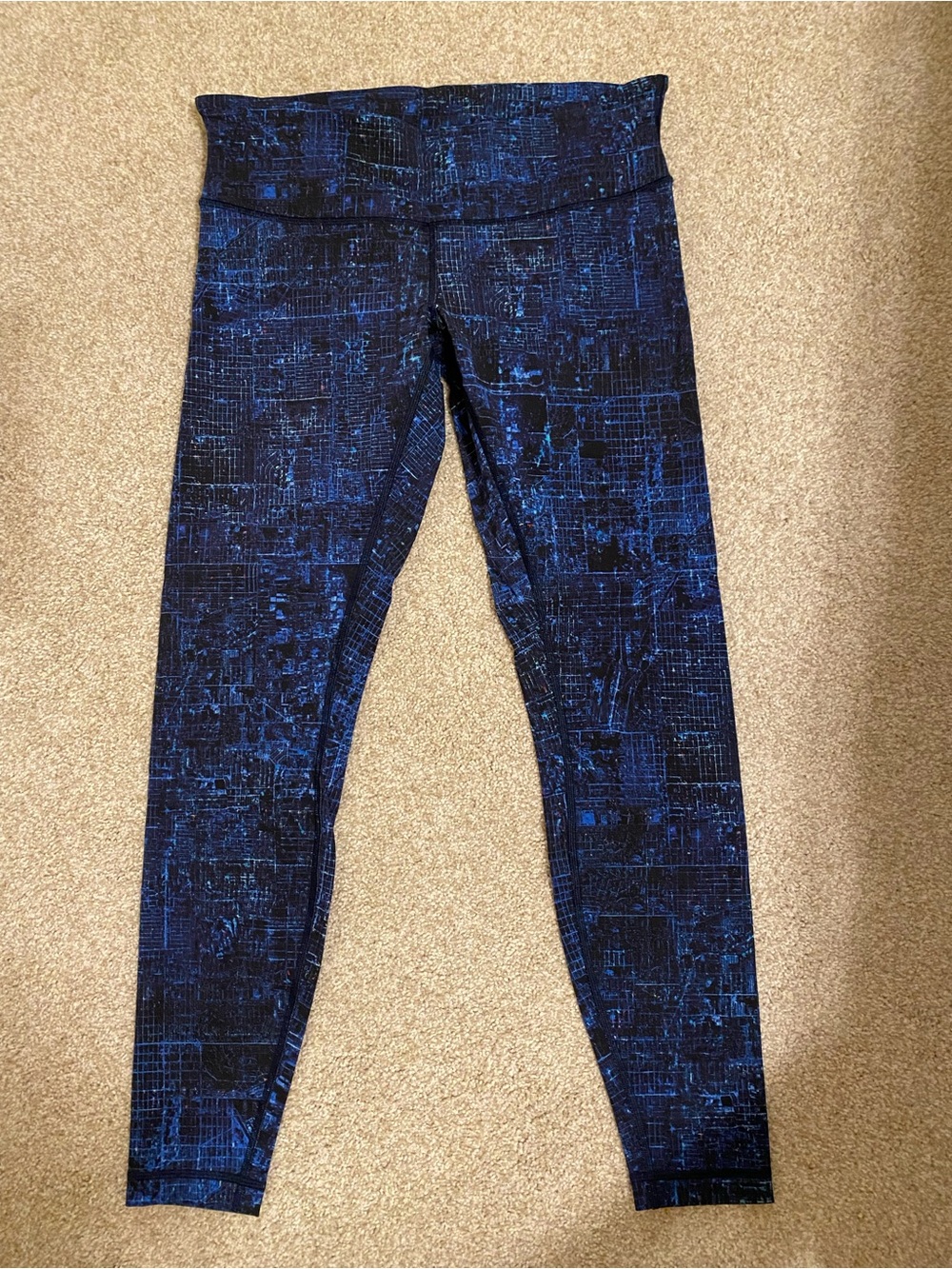 lululemon athletica Women’s Navy and Black Patterned Leggings